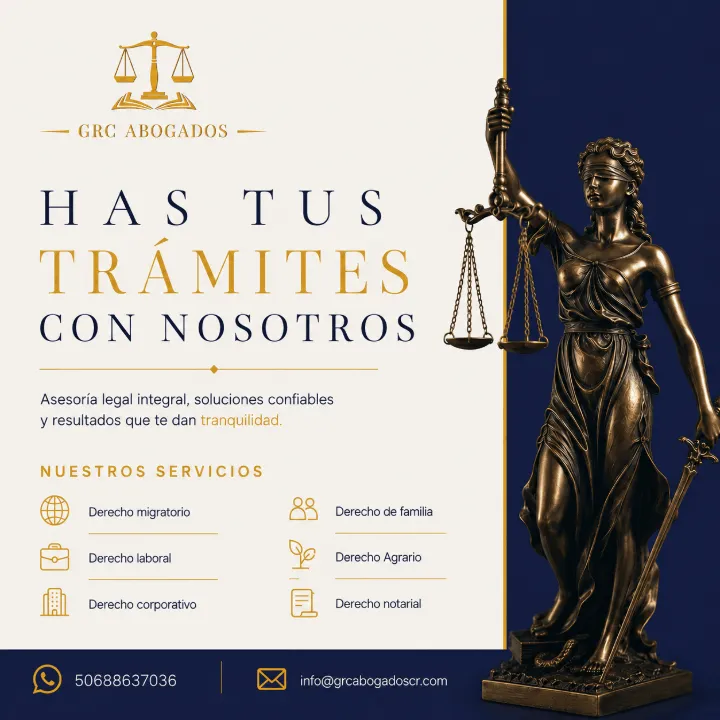 Invitación a realizar el tramite con GRCAbogadoscr